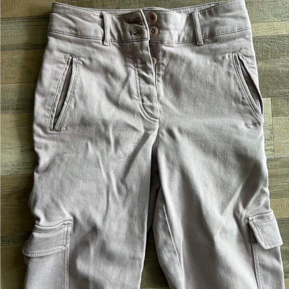 Wilfred Free cargo high rise stretch pocket light pink jeans/pants - Picture 3 of 11